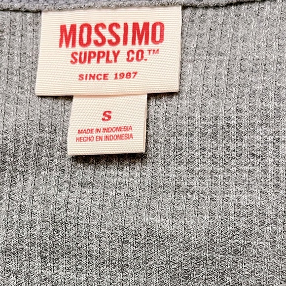 🌸 3/$25 🆕 Target Mossimo Gray Ribbed Thermal Long Sleeve Tee Shirt, Size S - Picture 9 of 10